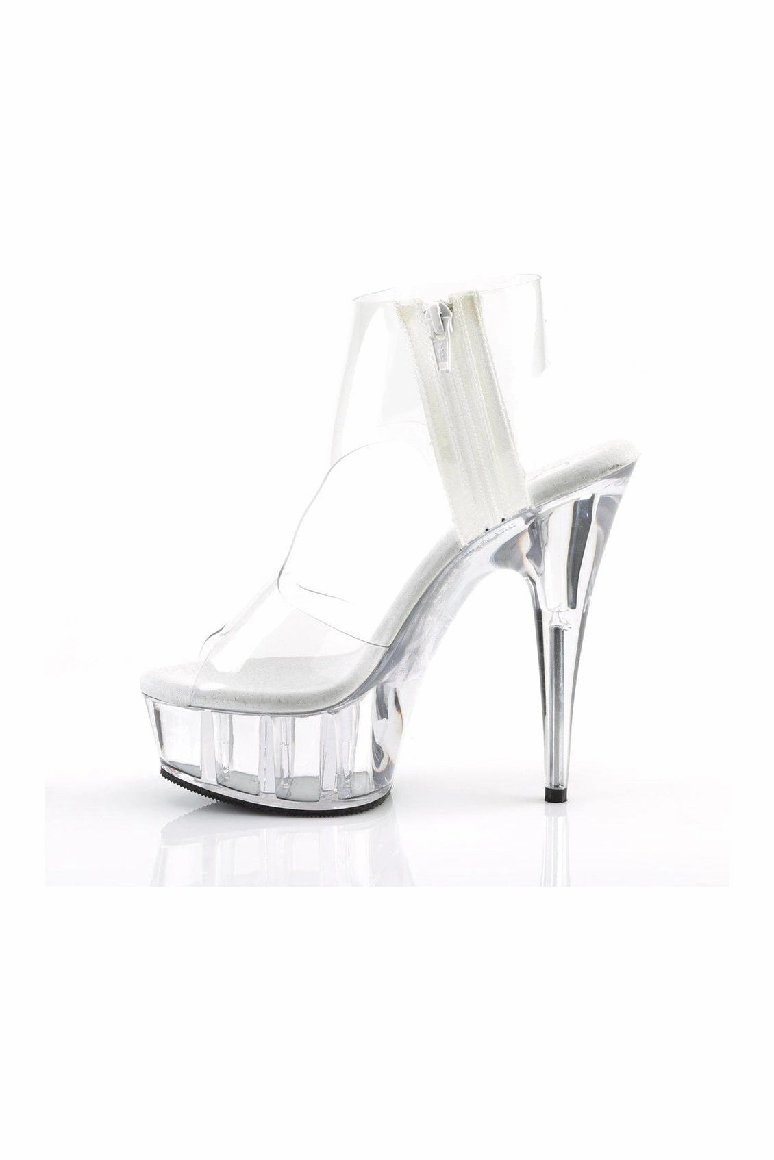 DELIGHT-633 Platform Sandal  | Clear Vinyl