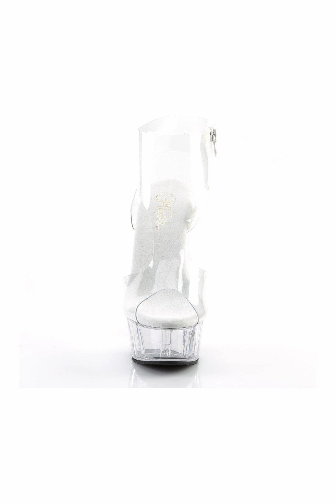 DELIGHT-633 Platform Sandal  | Clear Vinyl