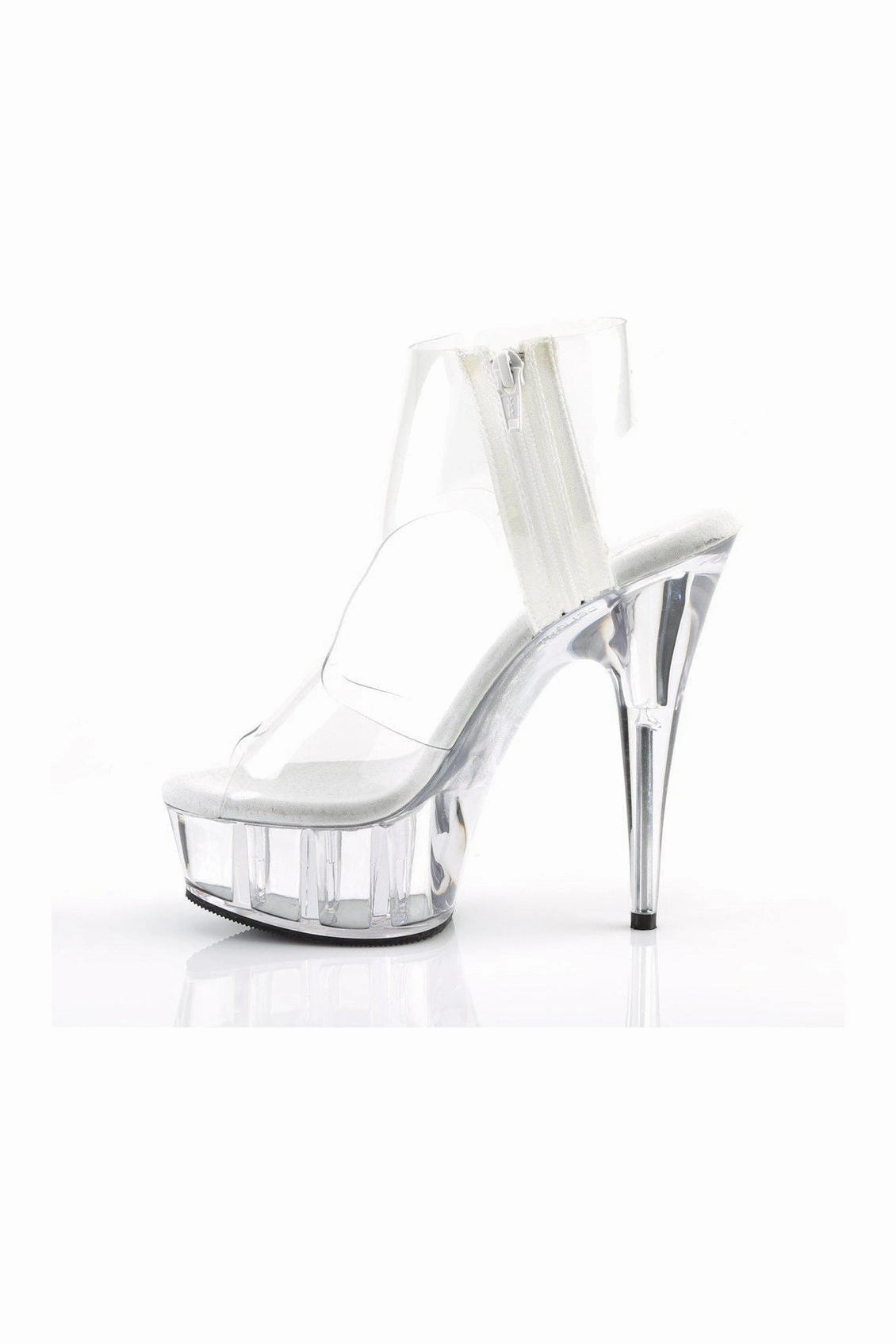 DELIGHT-633 Platform Sandal  | Clear Vinyl
