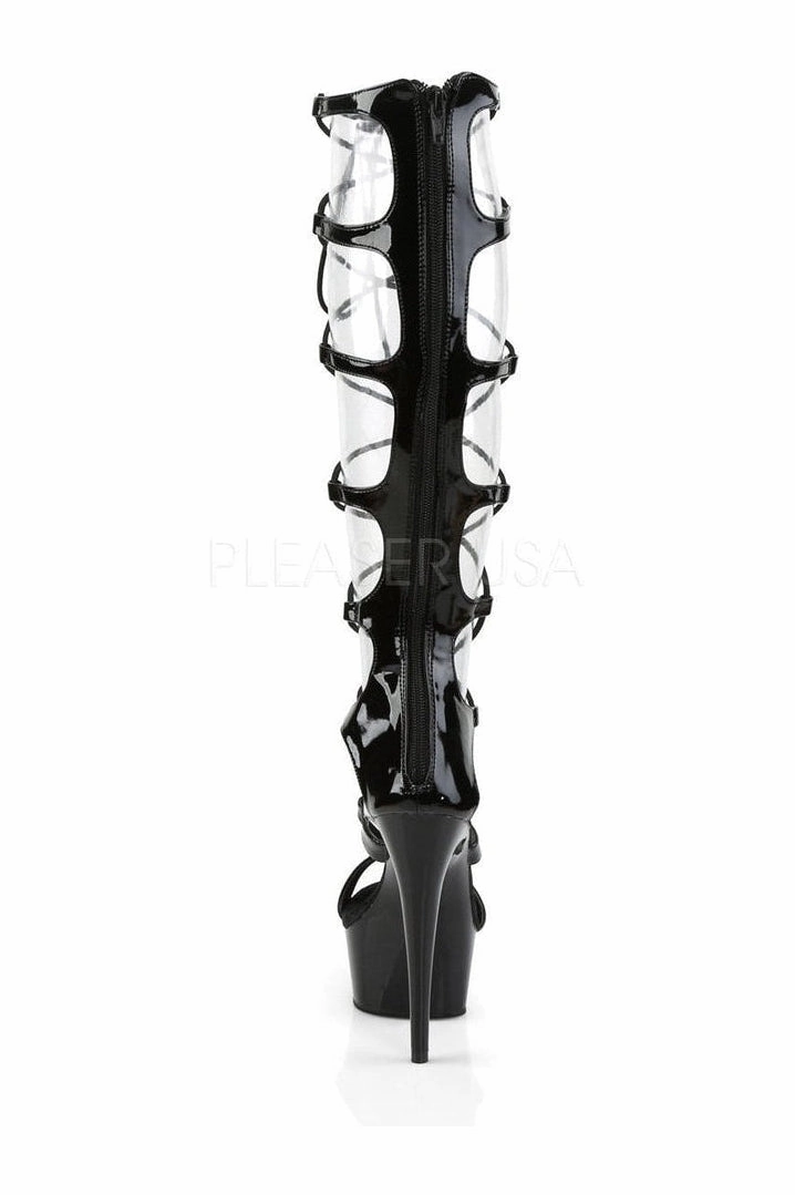 DELIGHT-698 Platform Sandal  | Black Patent