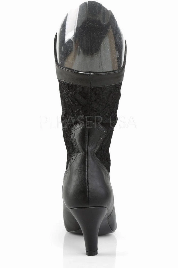 DIVINE-1050 Knee Boot  | Black Faux Leather