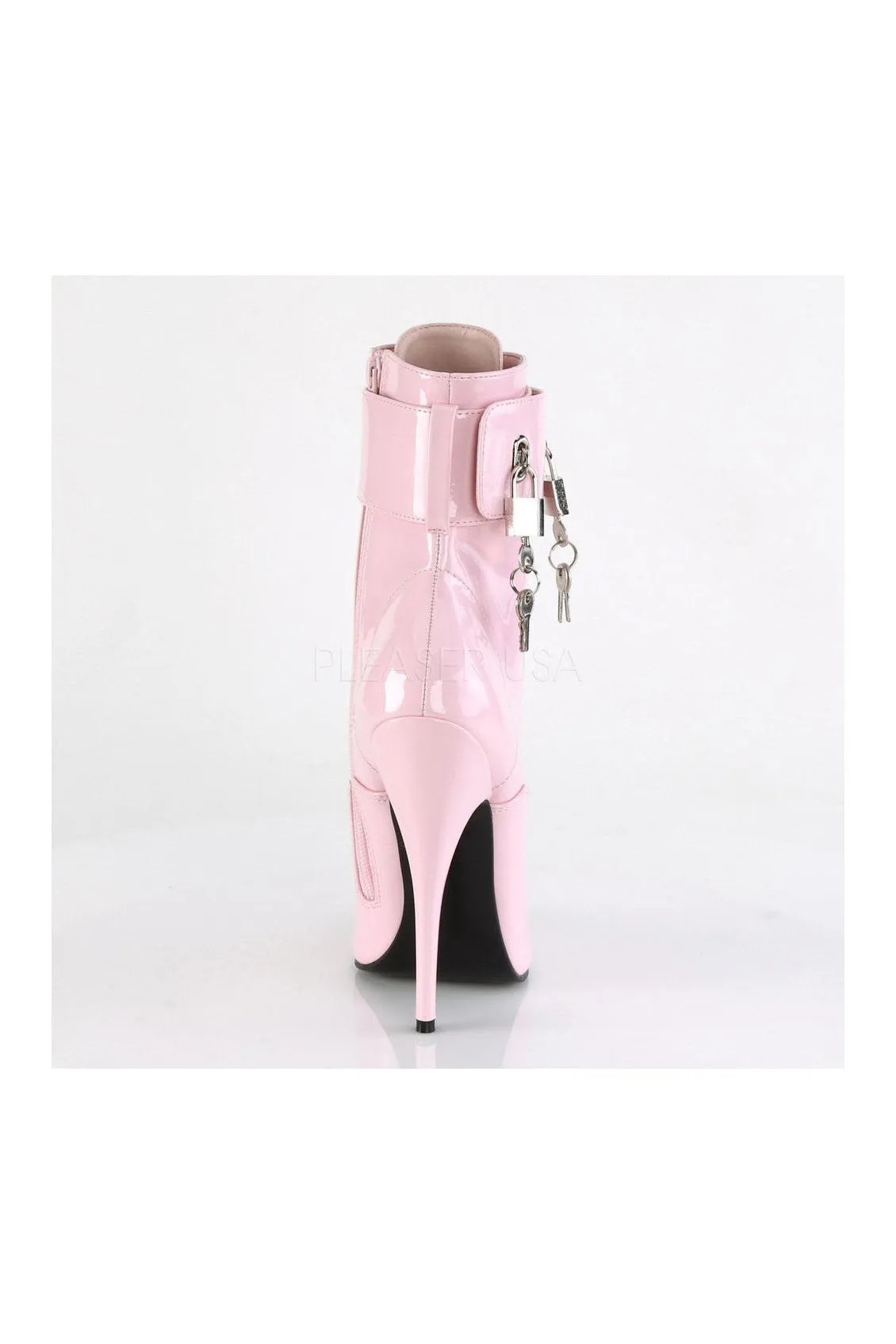 DOMINA-1023 Ankle Boot | Pink Patent