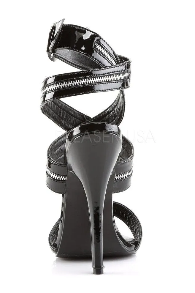 DOMINA-119 Sandal  | Black Patent