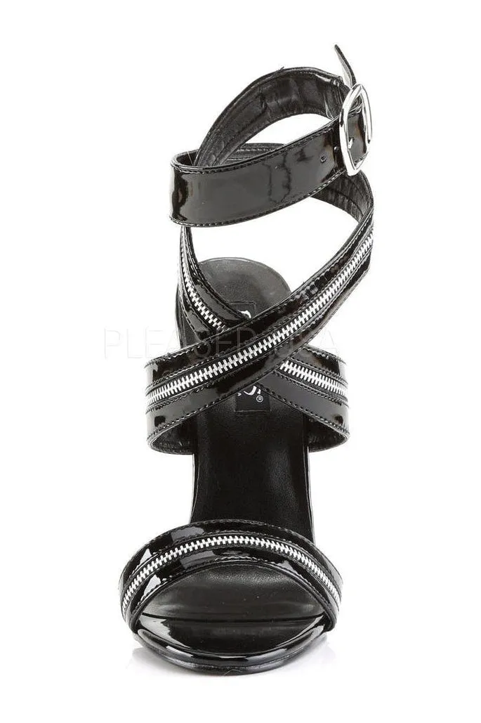 DOMINA-119 Sandal  | Black Patent