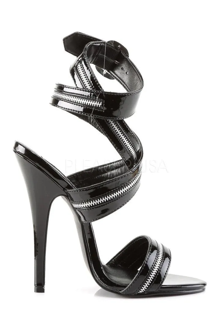 DOMINA-119 Sandal  | Black Patent