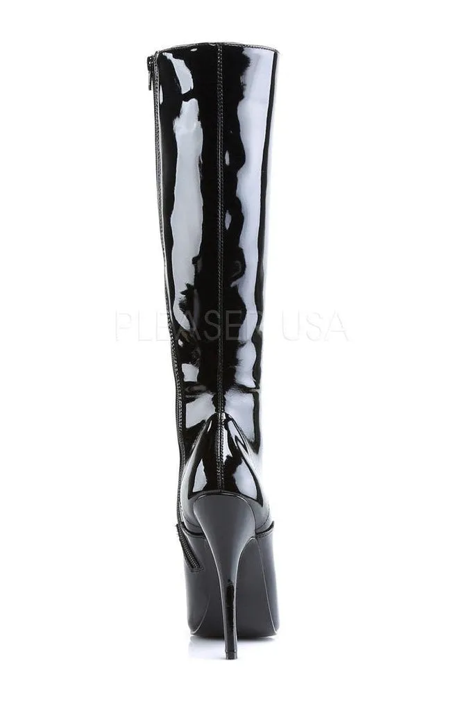 DOMINA-2020 Knee Boot  | Black Patent