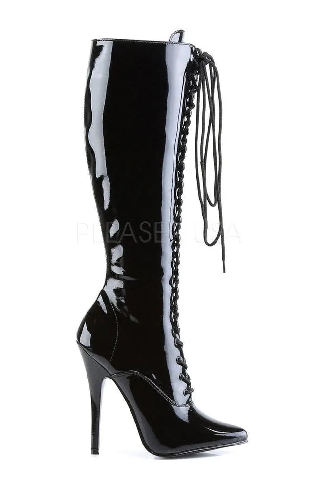 DOMINA-2020 Knee Boot  | Black Patent