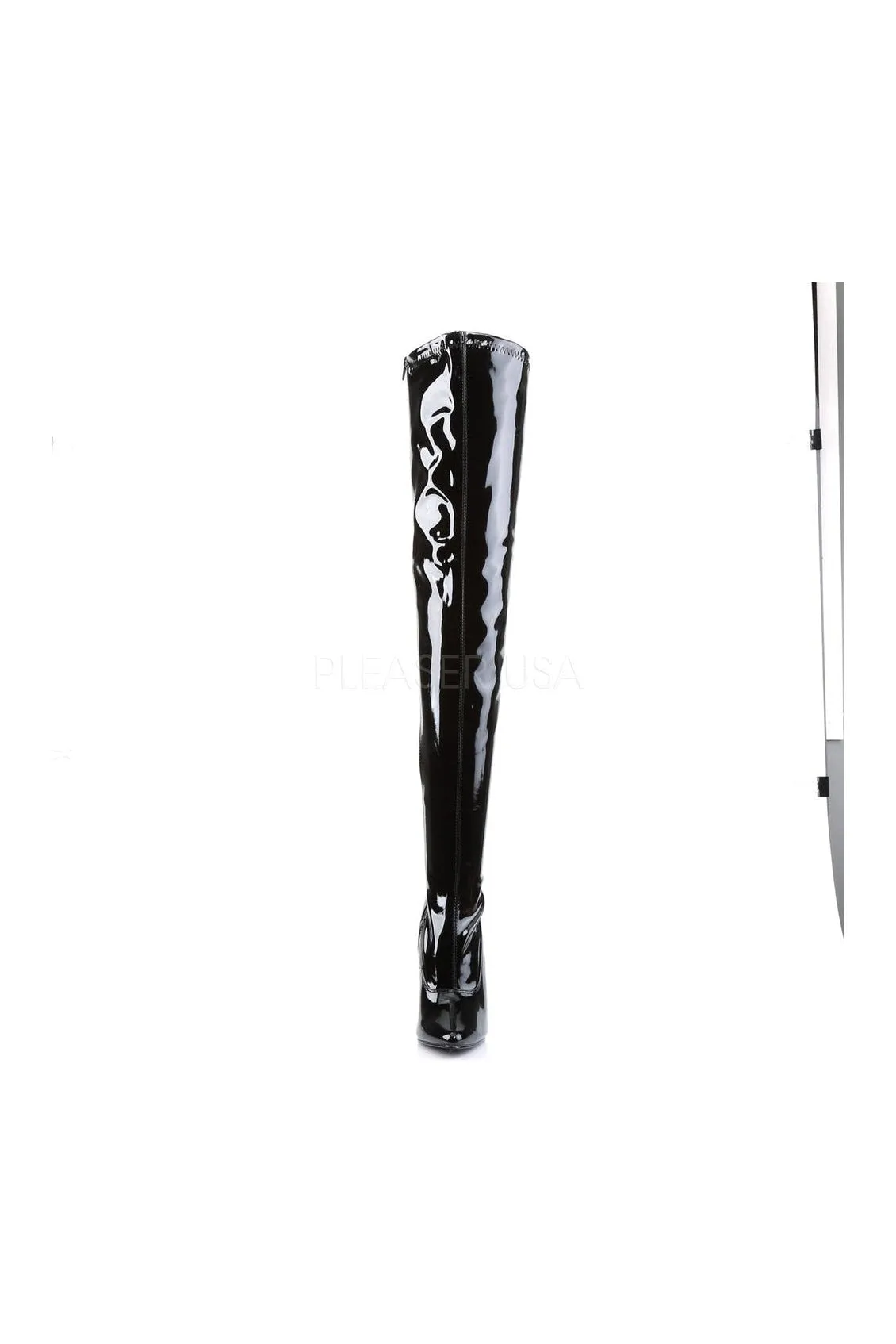 DOMINA-3000 Thigh Boot | Black Patent