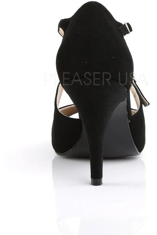 DREAM-412 Sandal  | Black Faux Leather