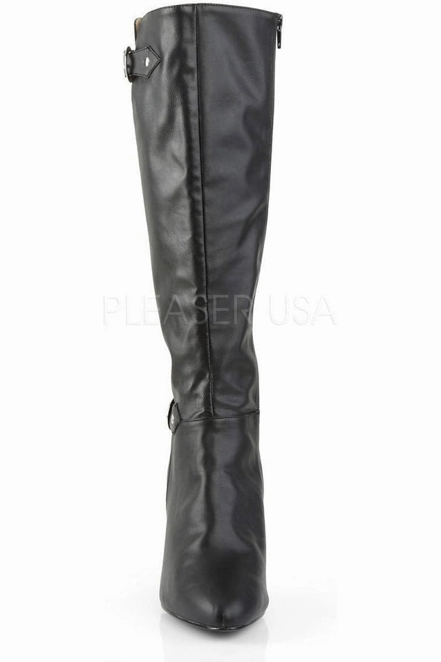 DREAM-2030 Knee Boot | Black Faux Leather