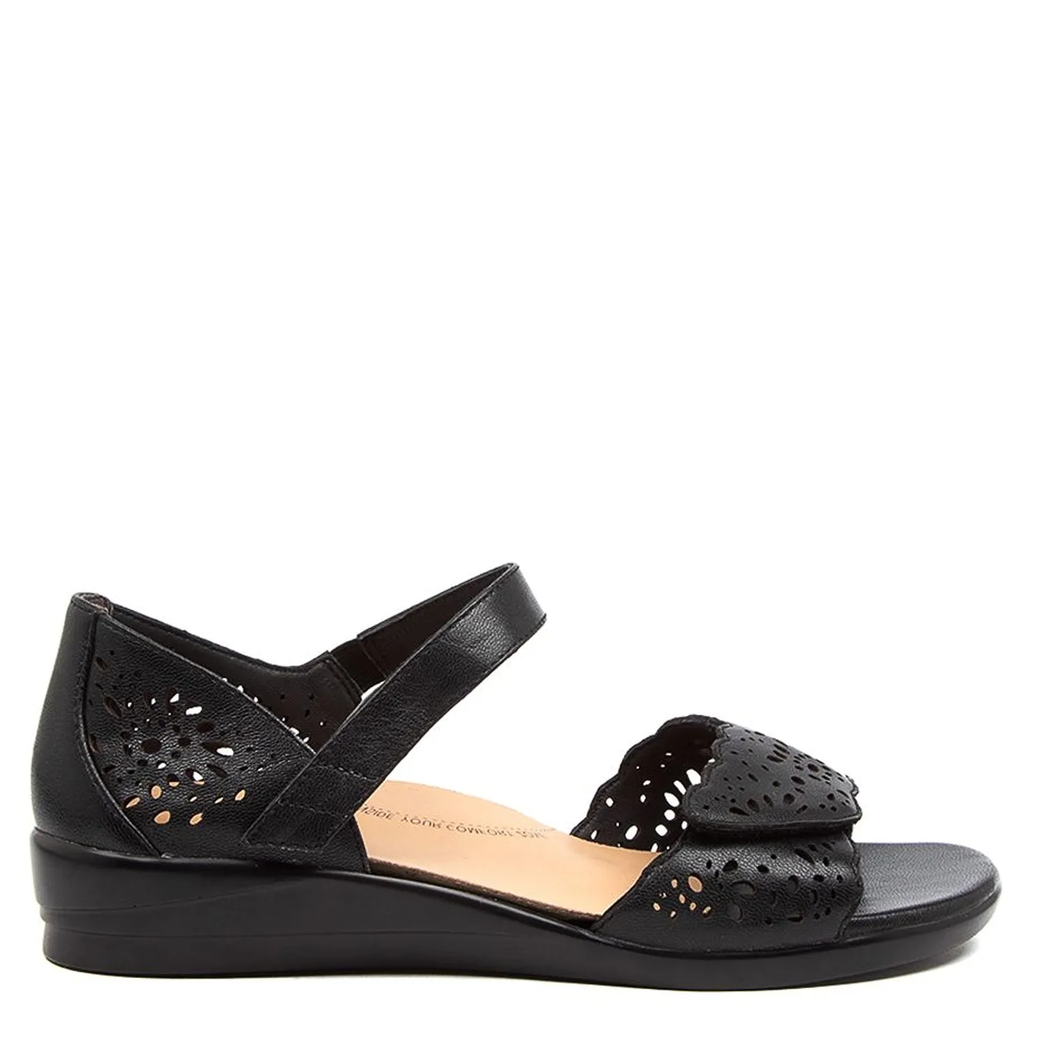 DUSTY W - BLACK LEATHER SANDALS