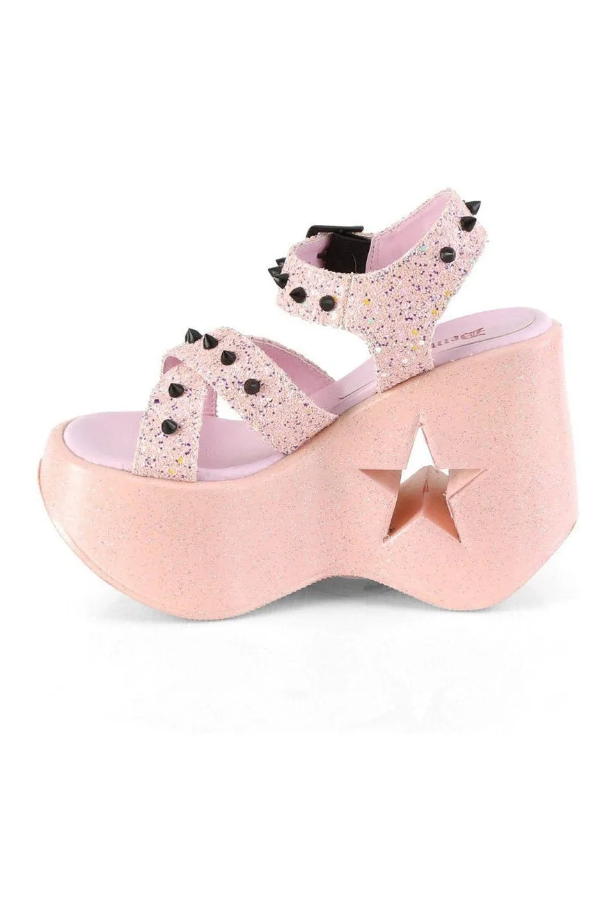 DYNAMITE-02 Ankle Boot | Pink Faux Leather