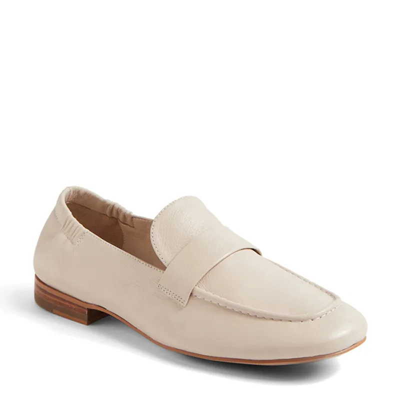 EFRAN W - VANILLA LEATHER LOAFER FLATS