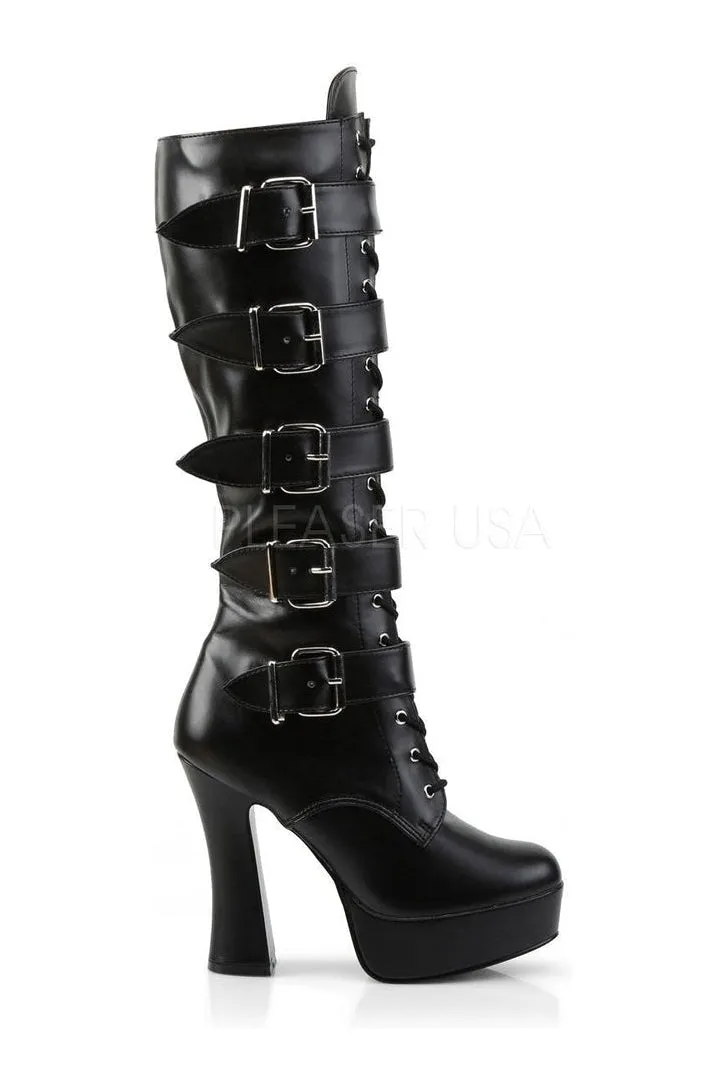 ELECTRA-2042 Platform Boot  | Black Faux Leather