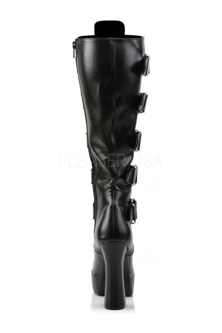 ELECTRA-2042 Platform Boot  | Black Faux Leather