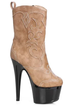 Ellie 709-CODY 7" Cowgirl Ankle Boot