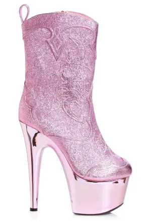 Ellie 709-CODY-G 7" Glitter Cowgirl Ankle Boot