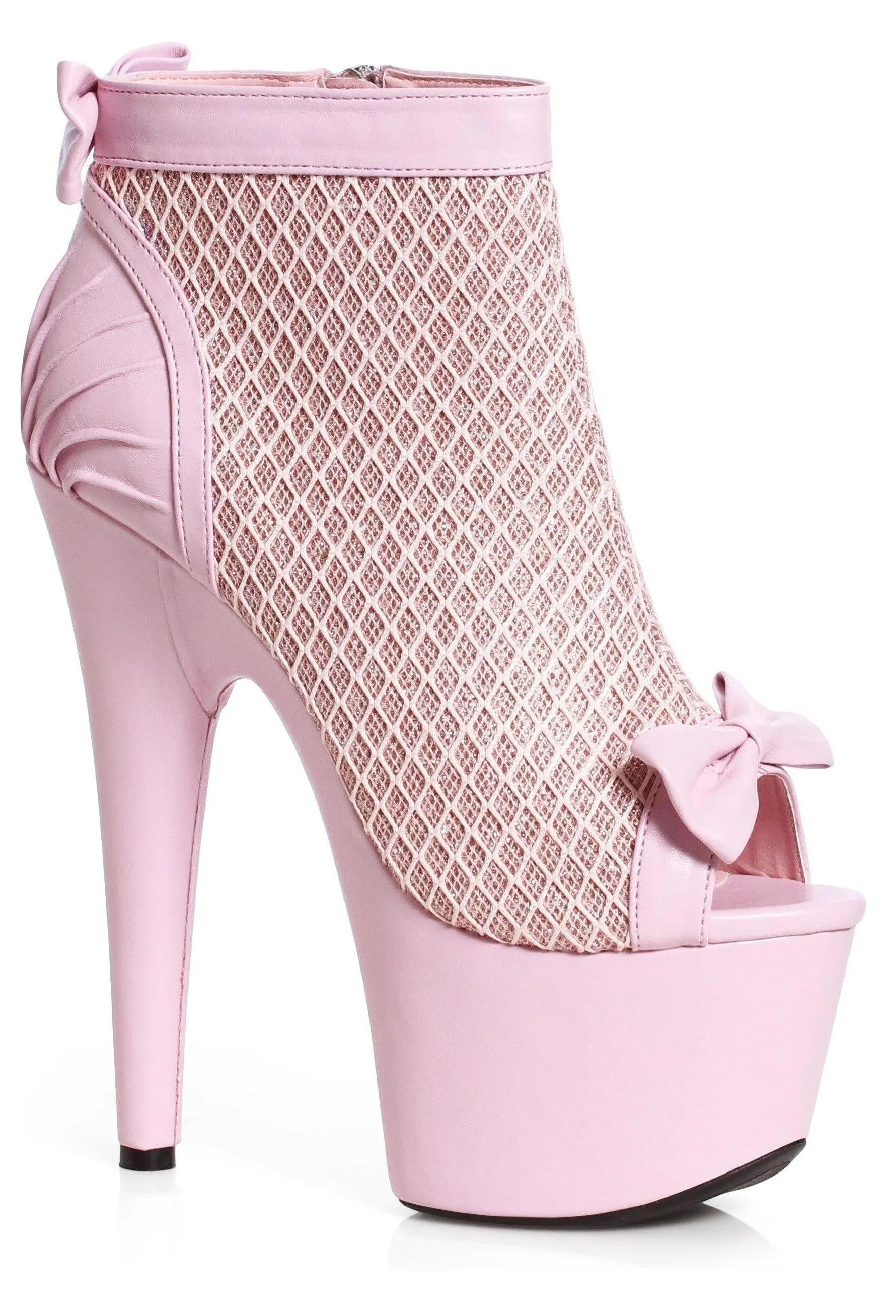 Ellie 709-FRANCESCA 7" Platform Open Toe Ankle Bootie