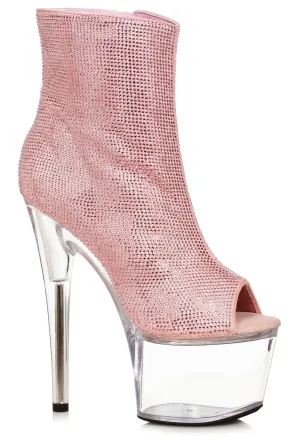 Ellie 709-LAVISH 7" Platform Shimmering Ankle Boot