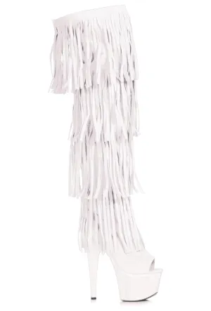 Ellie 709-SEQUOIA 7" Platform Thigh High Fringe Boot
