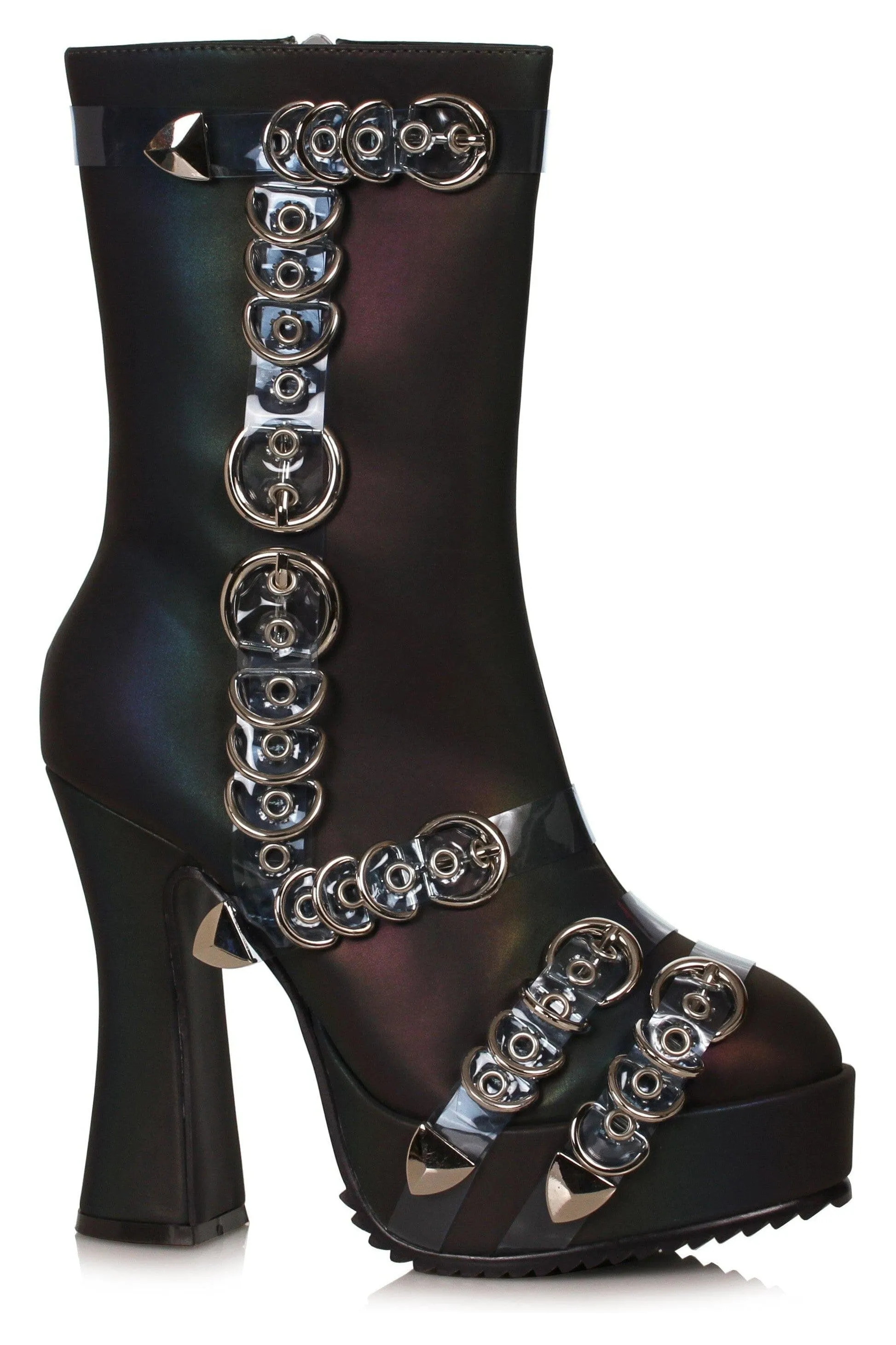 Ellie Shoes 557-MANDY Womens Ankle Boot with Metal Decor