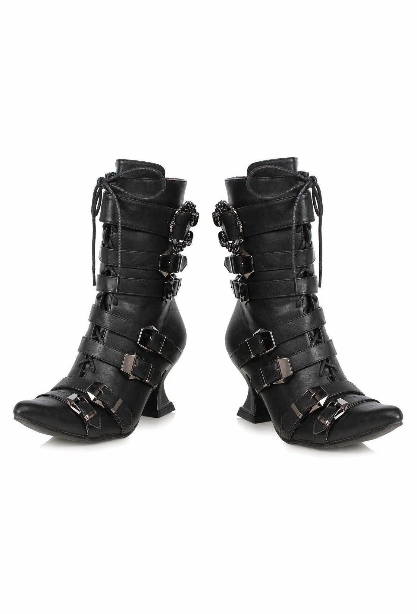 Ellie 301-ROSITA 3" Witch Bootie With Buckles