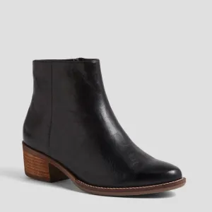 ELMER XF - BLACK LEATHER ANKLE BOOTS