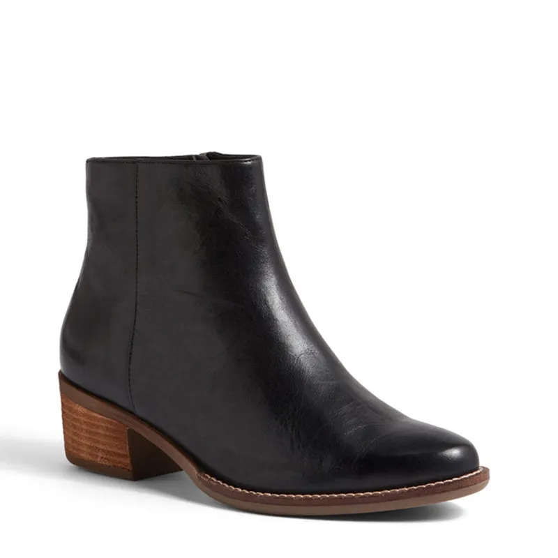 ELMER XF - BLACK LEATHER ANKLE BOOTS