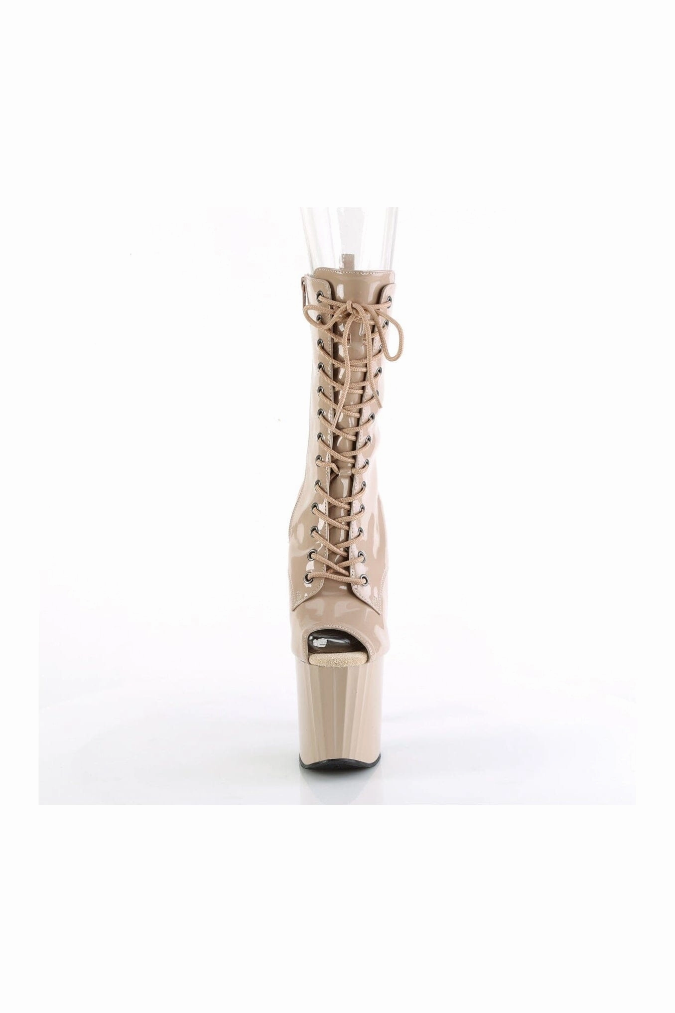 ENCHANT-1041 Nude Patent Ankle Boot