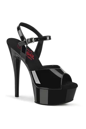EXCITE-609 Sandal | Black Patent