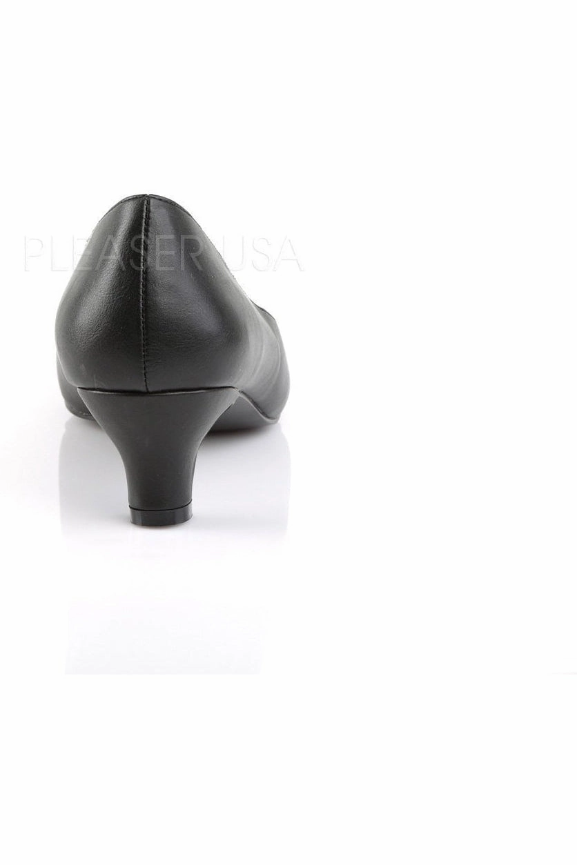 FAB-420 Pump  | Black Faux Leather