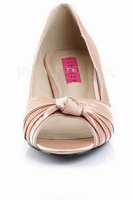 FAB-422 Pump  | Blush Genuine Satin