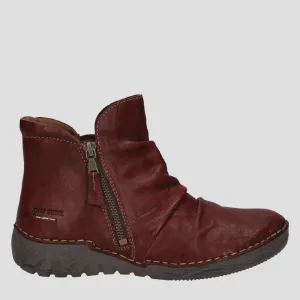 FELICIA 06 - BORDEAUX LEATHER ANKLE BOOTS FS