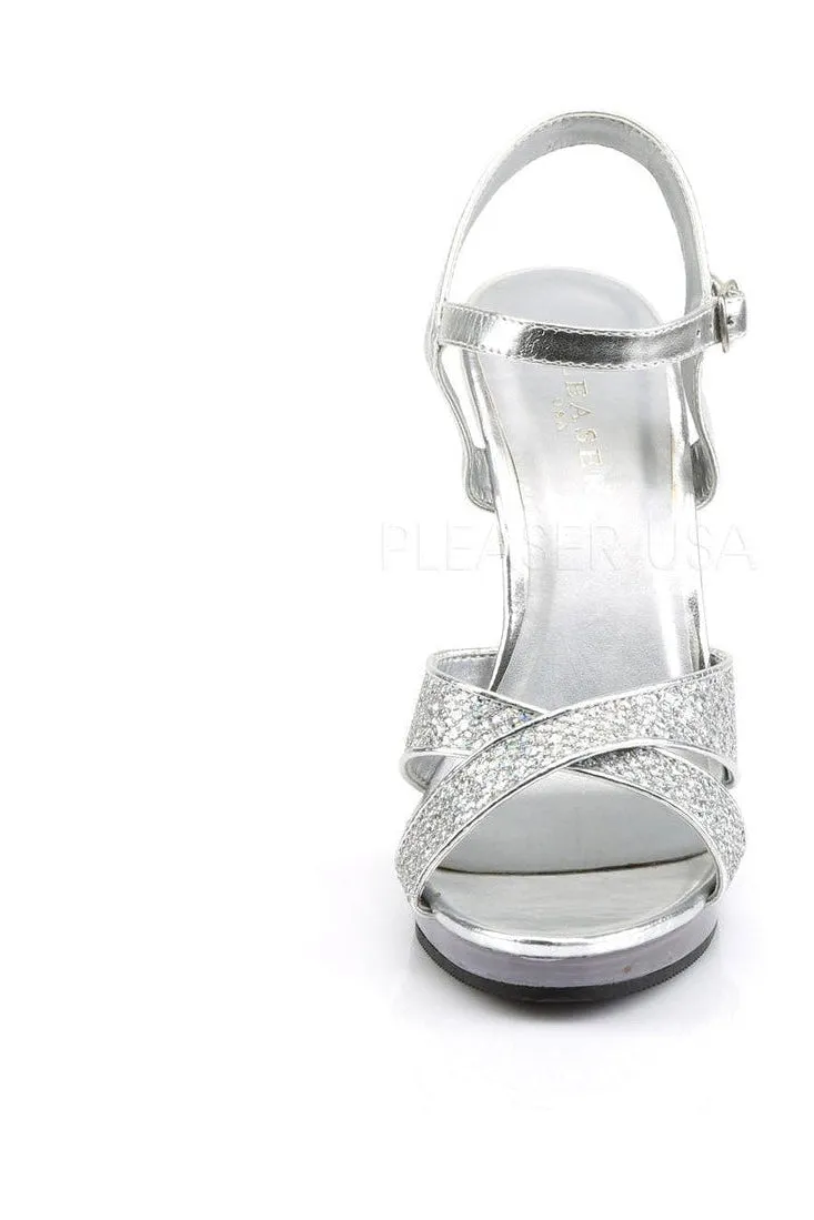 FLAIR-419(G) Sandal | Clear Glitter