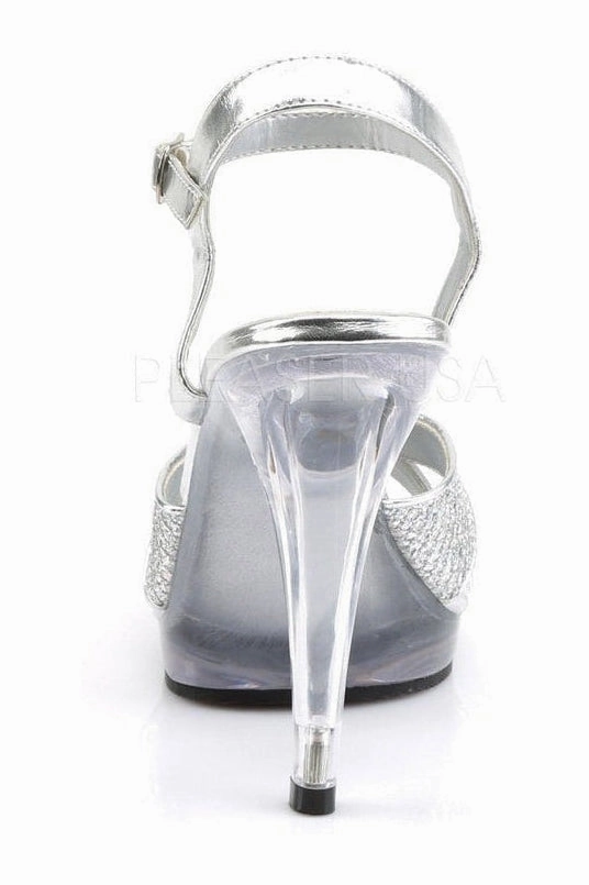 FLAIR-419(G) Sandal | Clear Glitter