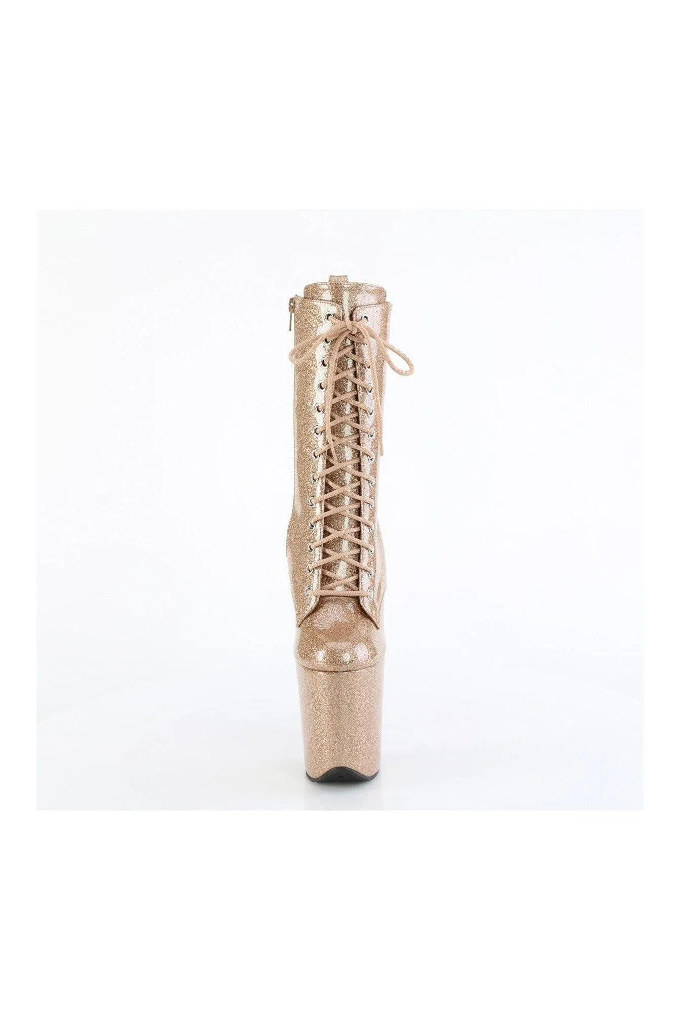 FLAMINGO-1040GP Gold Glitter Patent Ankle Boot