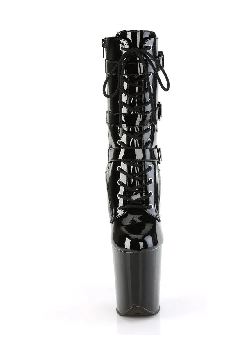FLAMINGO-1043 Black Patent Ankle Boot