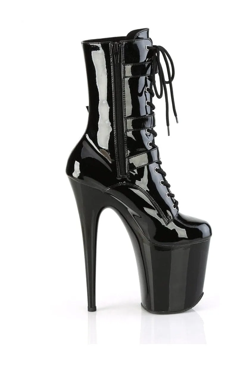 FLAMINGO-1043 Black Patent Ankle Boot