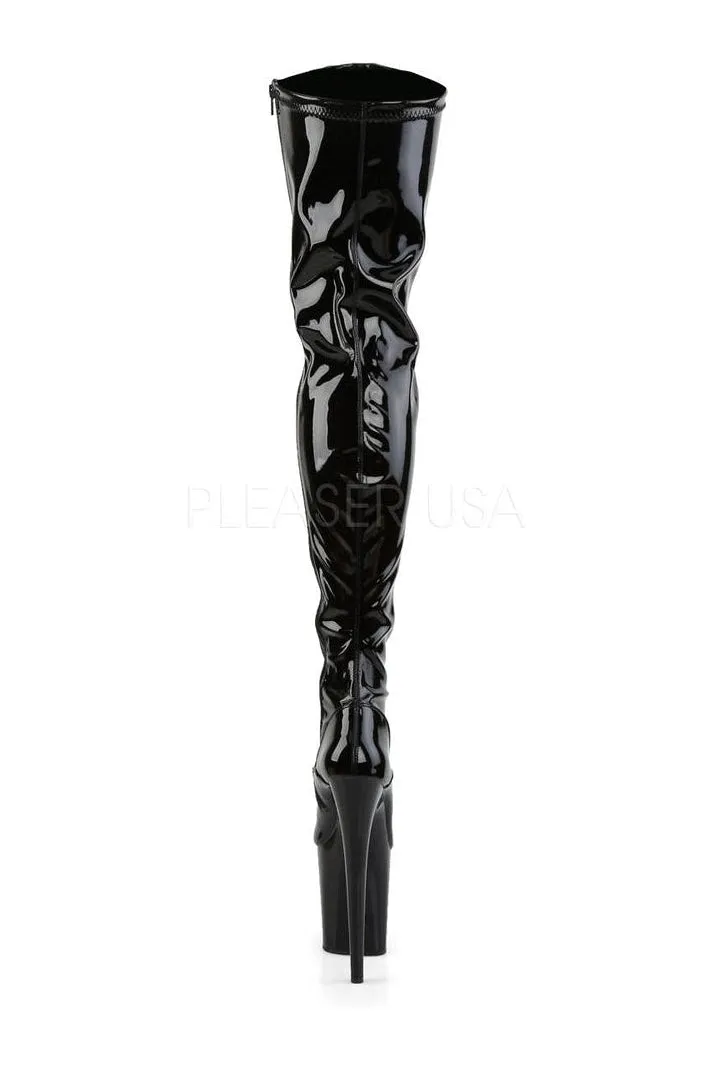 FLAMINGO-3000 Platform Boot  | Black Patent