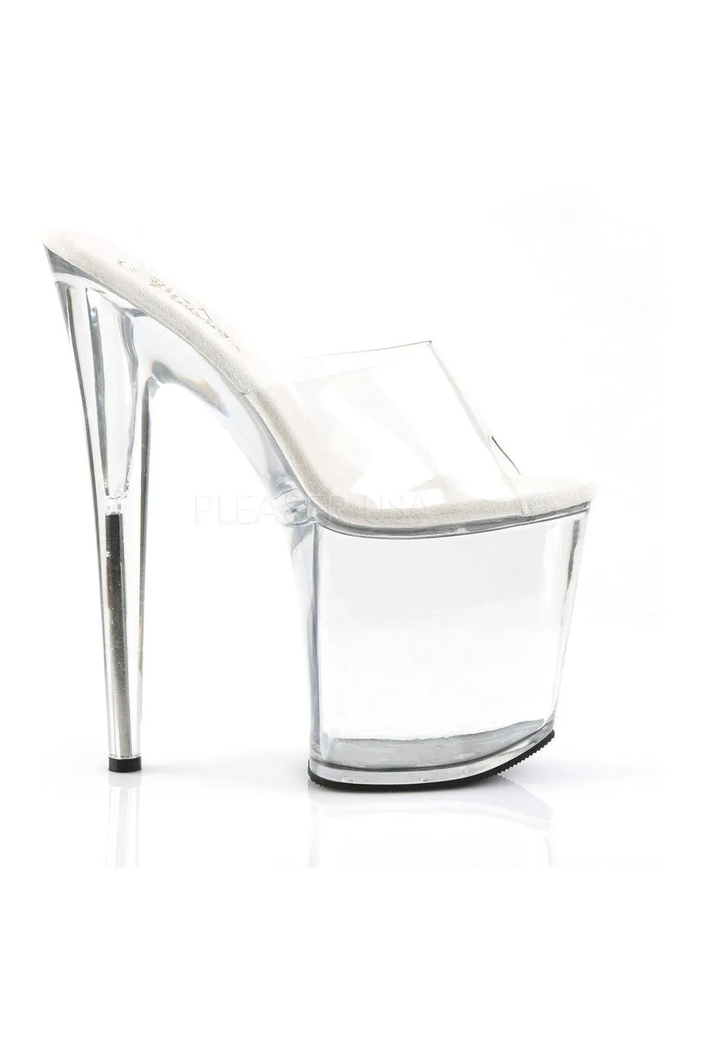 FLAMINGO-801 Platform Slide  | Clear Vinyl