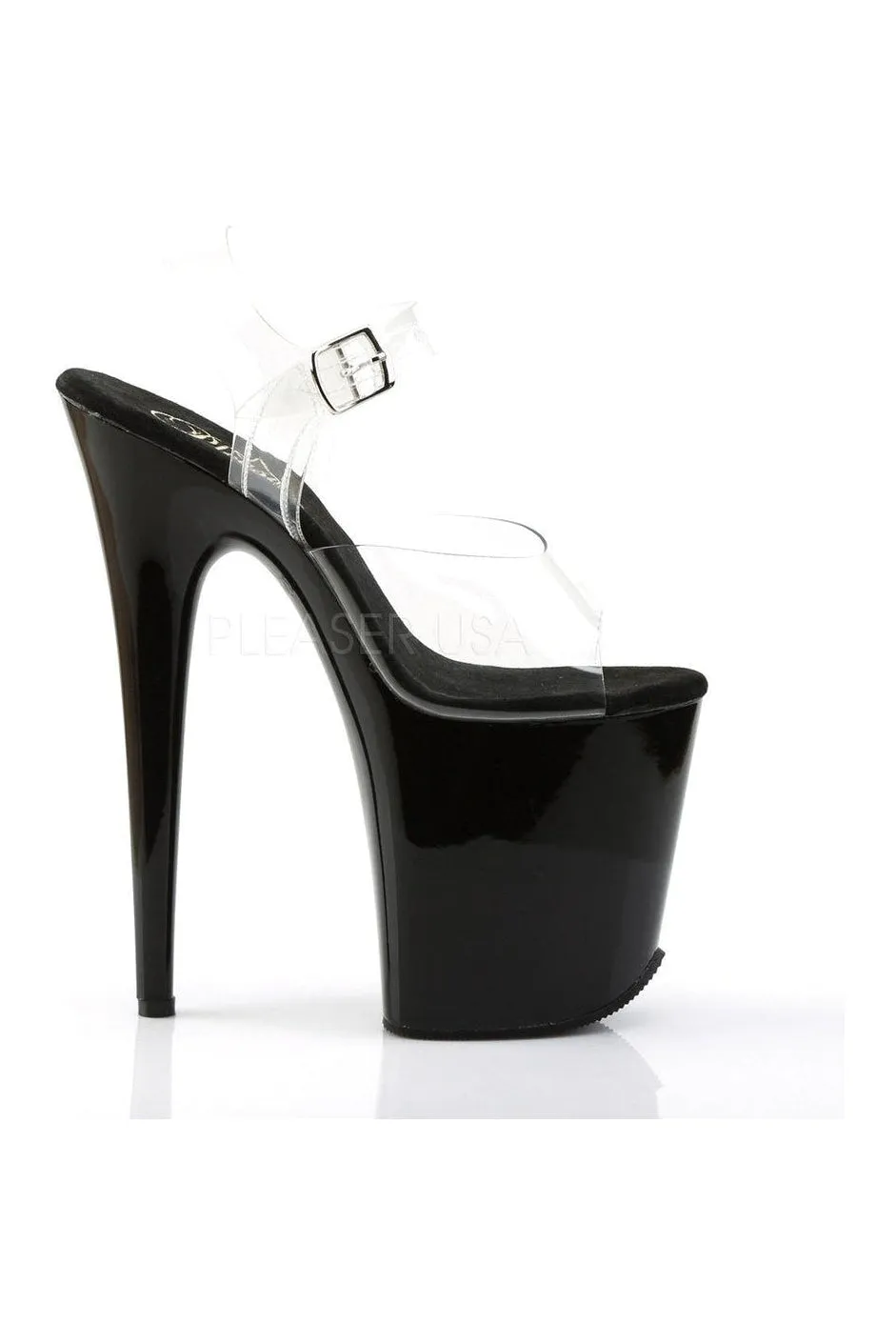 FLAMINGO-808 Platform Sandal  | Black Vinyl