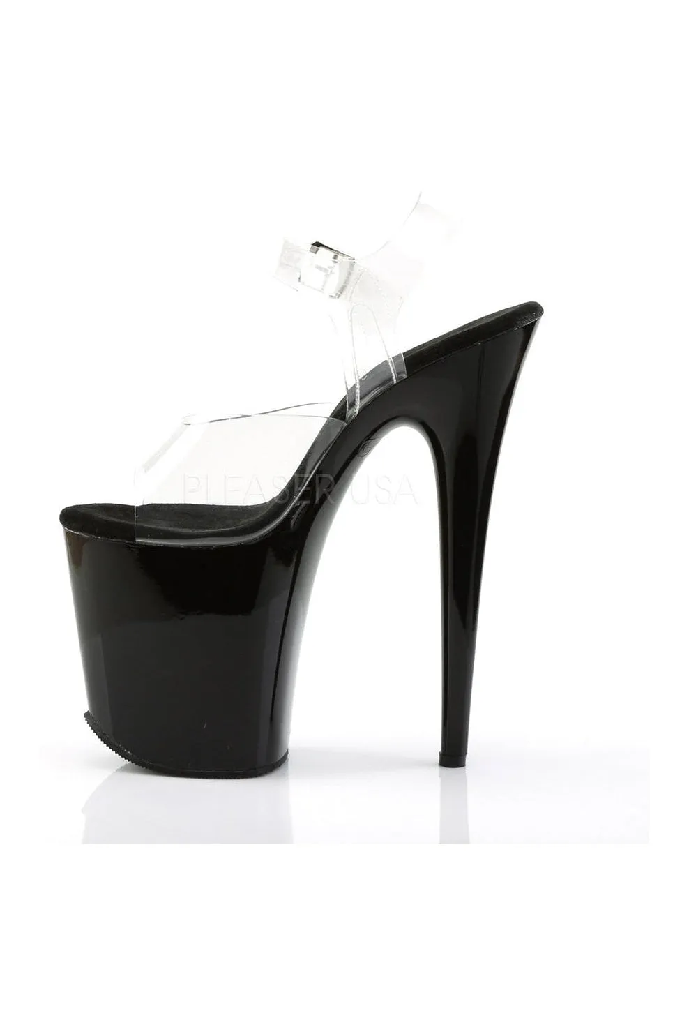 FLAMINGO-808 Platform Sandal  | Black Vinyl