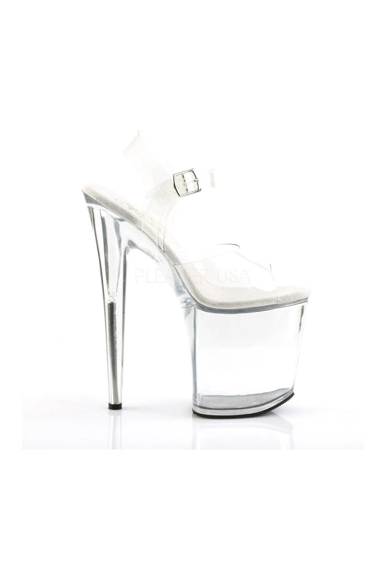 FLAMINGO-808 Platform Sandal  | Clear Vinyl
