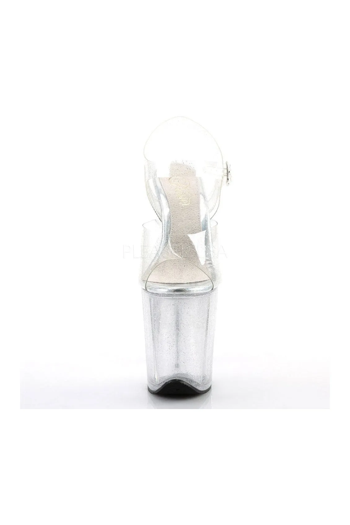 FLAMINGO-808MMG Platform Sandal  | Clear Vinyl