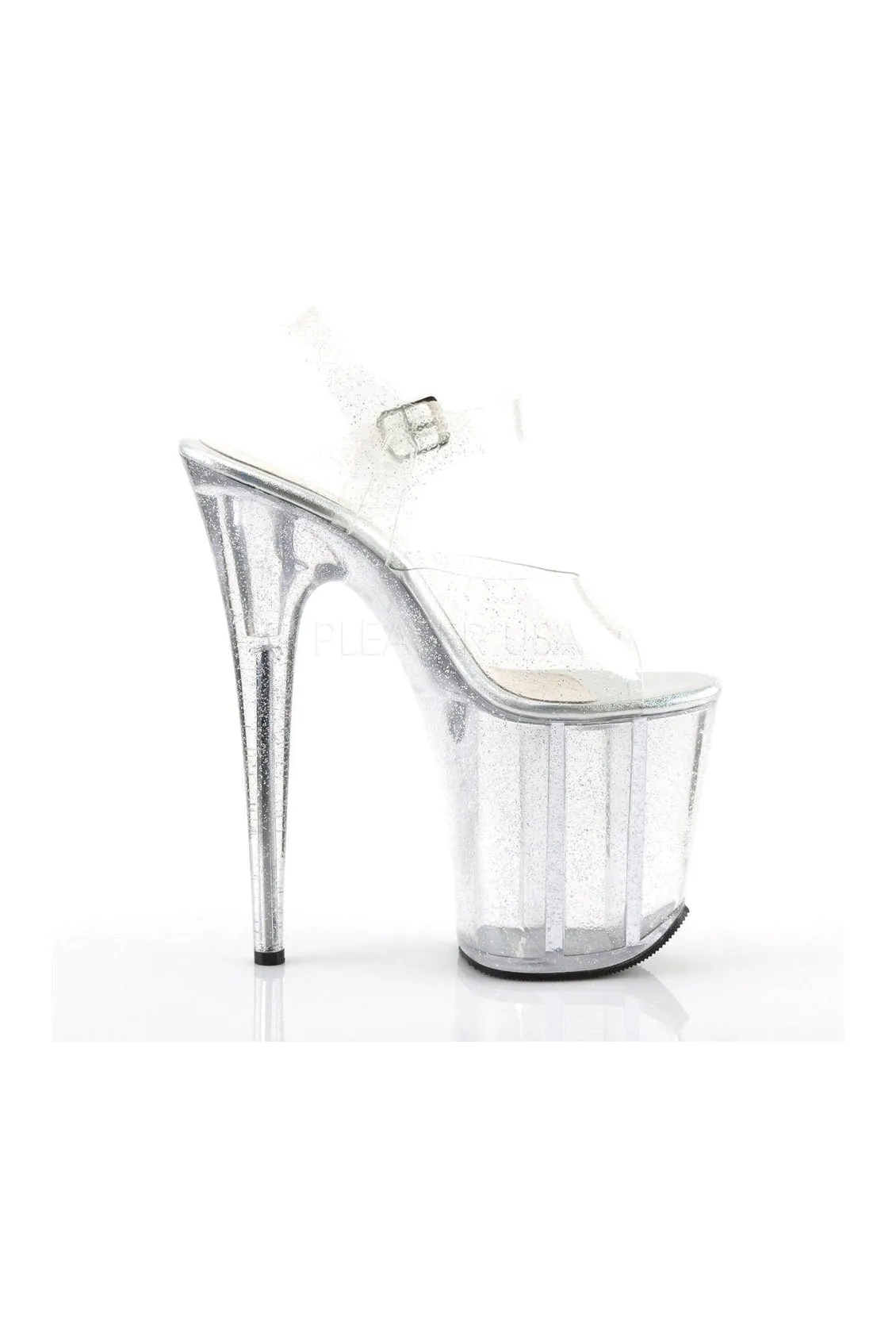 FLAMINGO-808MMG Platform Sandal  | Clear Vinyl