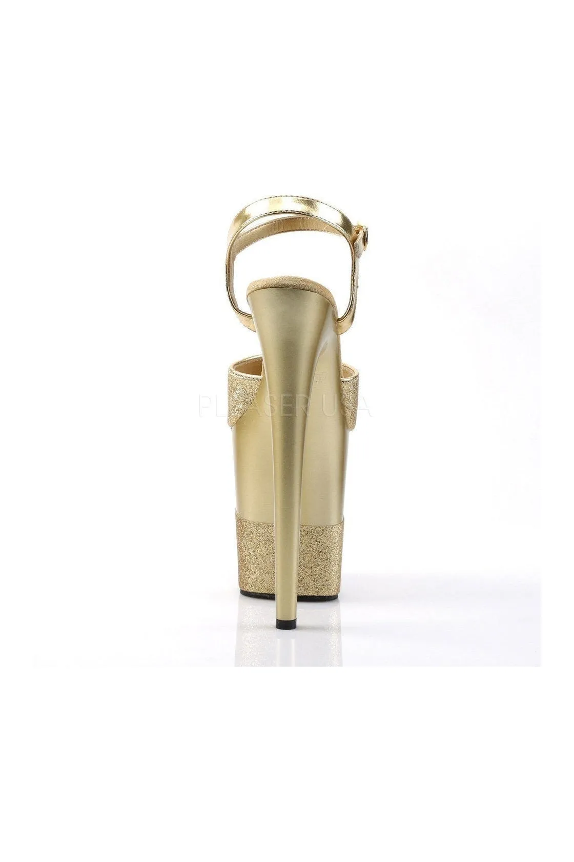 FLAMINGO-809-2G Platform Sandal  | Gold Glitter