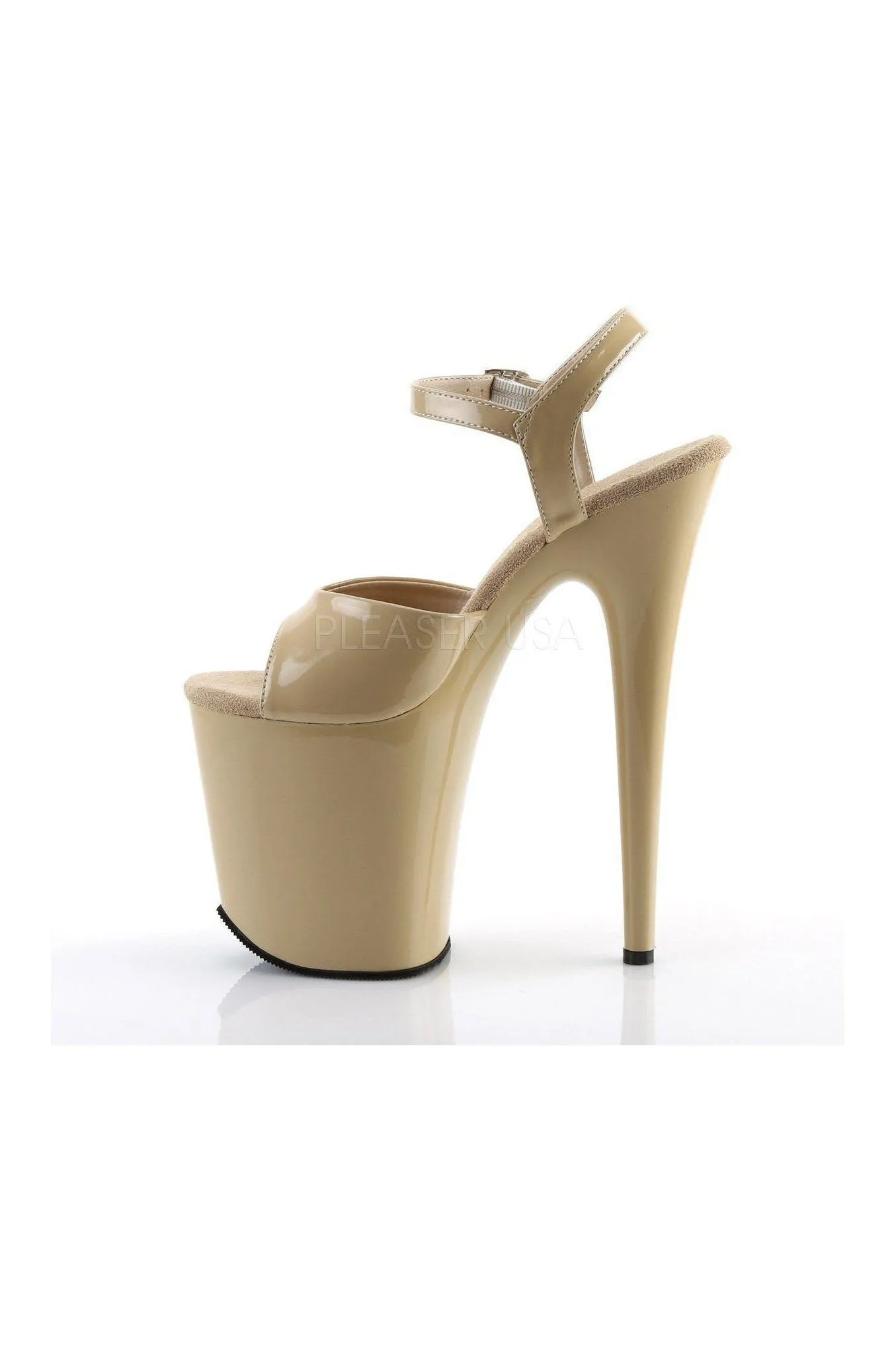 FLAMINGO-809 Platform Sandal  | Bone Patent