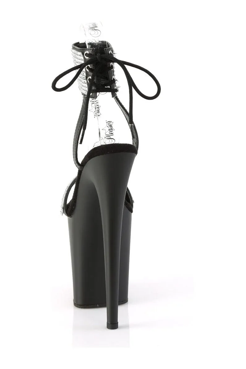 FLAMINGO-870 Black Faux Leather Sandal