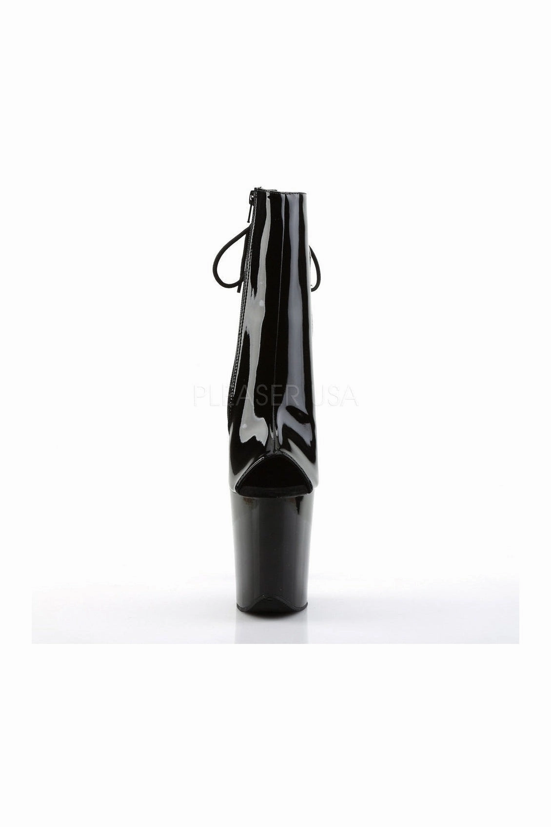 FLAMINGO-1018 Platform Boot  | Black Patent