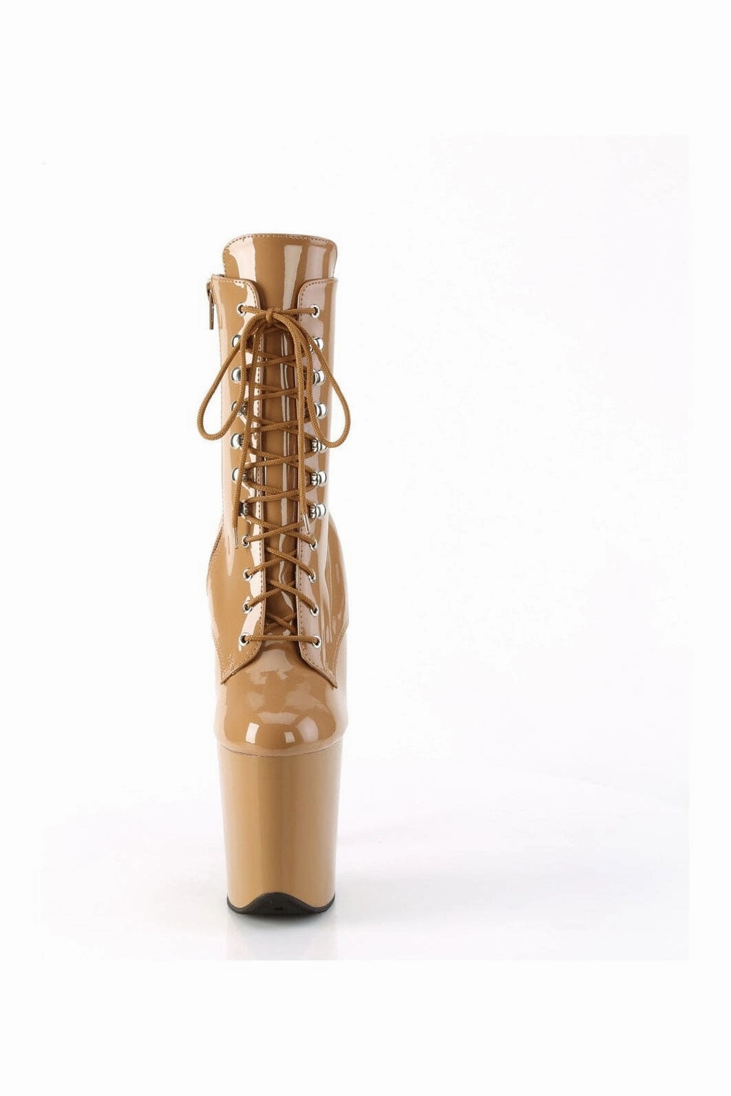 FLAMINGO-1020 Brown Patent Ankle Boot